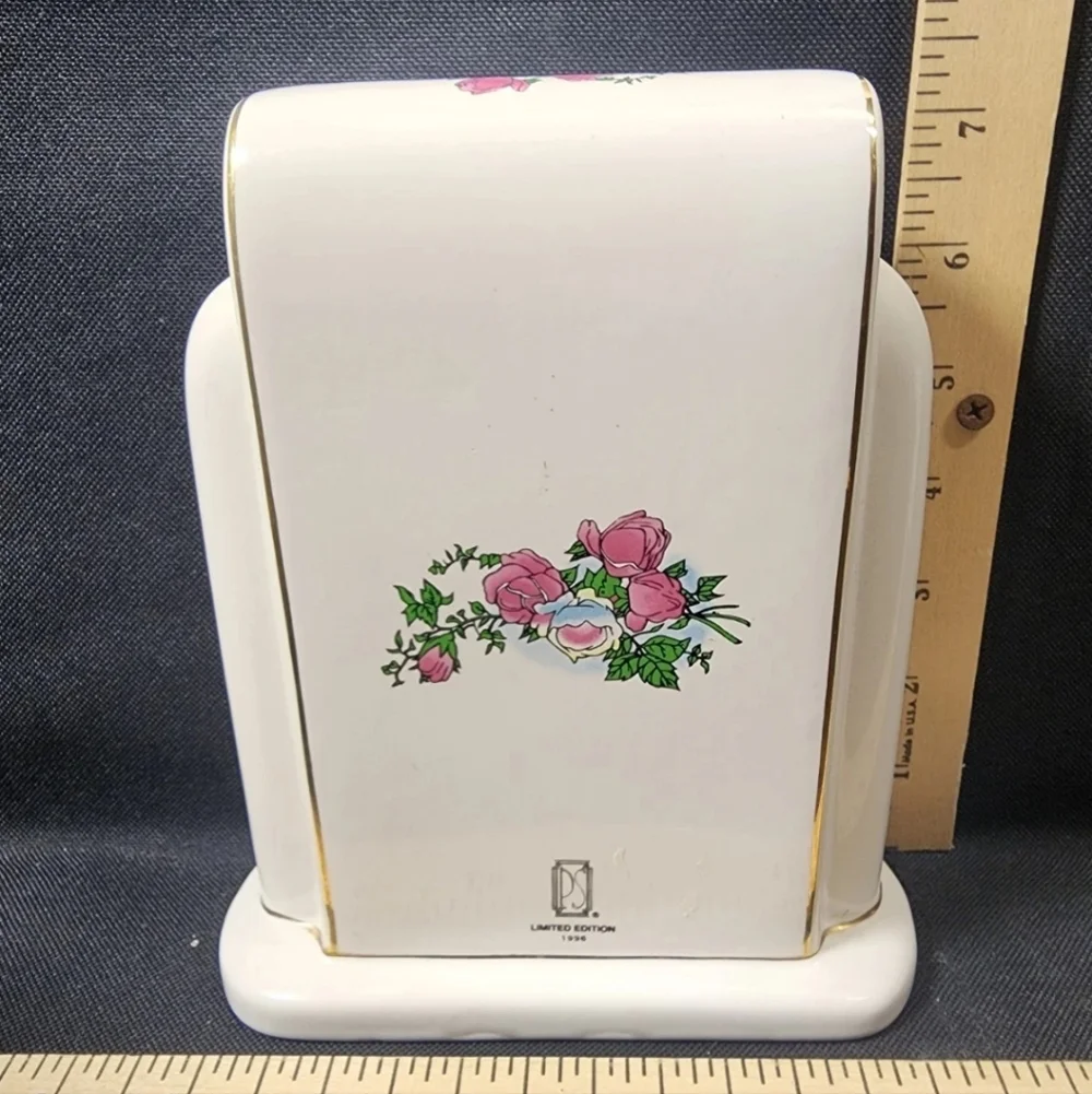 PS Quartz Porcelain Mantel Shelf Clock Body Paul Sebastian 1996 Limited Edition
